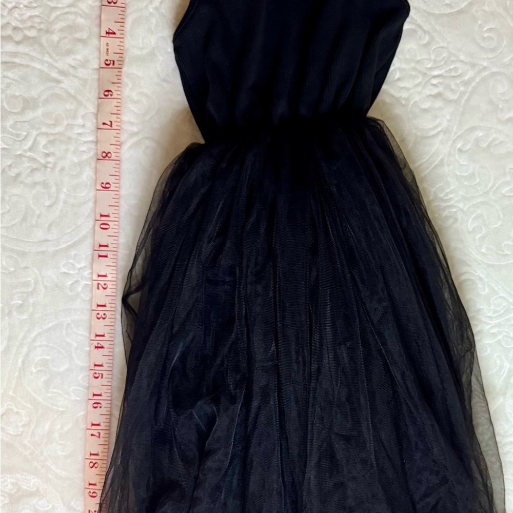 Girls 3T Black Tulle Dress with Cotton Tank Dress Underneath - Picture 3 of 7